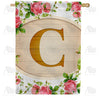 America Forever Country Roses Monogram House Flag