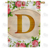 America Forever Country Roses Monogram House Flag