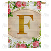 America Forever Country Roses Monogram House Flag