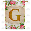 America Forever Country Roses Monogram House Flag