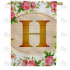 America Forever Country Roses Monogram House Flag