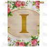 America Forever Country Roses Monogram House Flag