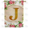 America Forever Country Roses Monogram House Flag