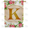 America Forever Country Roses Monogram House Flag