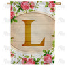America Forever Country Roses Monogram House Flag