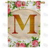 America Forever Country Roses Monogram House Flag