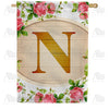 America Forever Country Roses Monogram House Flag