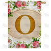 America Forever Country Roses Monogram House Flag