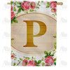 America Forever Country Roses Monogram House Flag