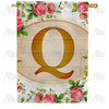 America Forever Country Roses Monogram House Flag