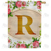 America Forever Country Roses Monogram House Flag
