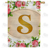 America Forever Country Roses Monogram House Flag