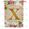America Forever Country Roses Monogram House Flag