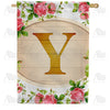 America Forever Country Roses Monogram House Flag