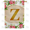 America Forever Country Roses Monogram House Flag