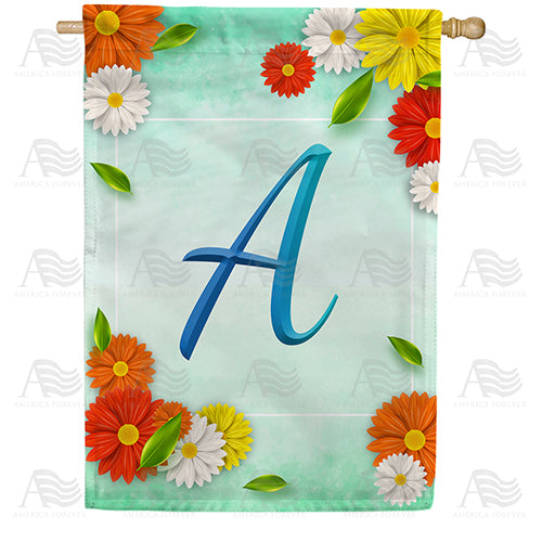 America Forever Bright Cosmos Monogram House Flag