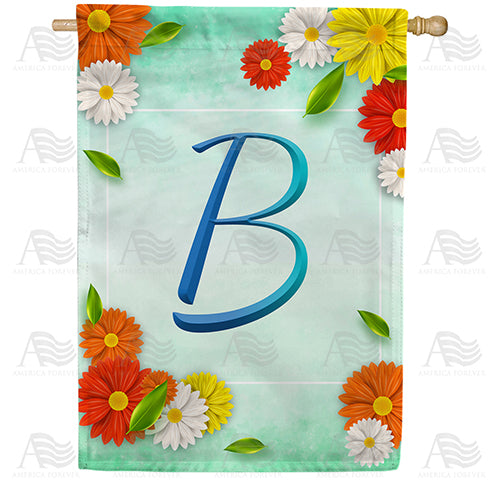 America Forever Bright Cosmos Monogram House Flag
