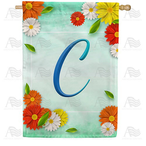America Forever Bright Cosmos Monogram House Flag