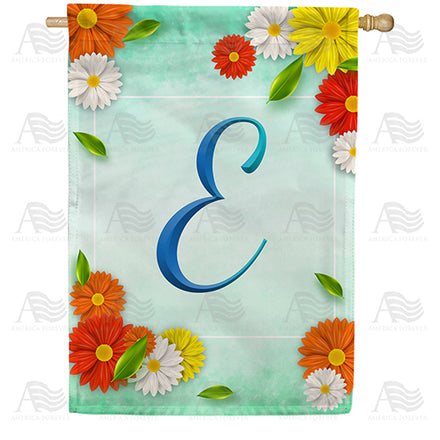 America Forever Bright Cosmos Monogram House Flag
