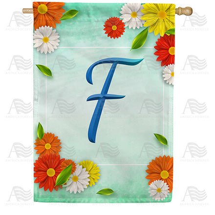 America Forever Bright Cosmos Monogram House Flag
