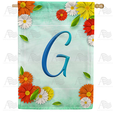 America Forever Bright Cosmos Monogram House Flag