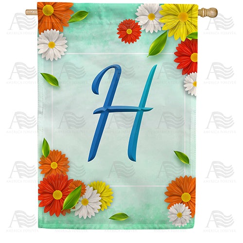America Forever Bright Cosmos Monogram House Flag