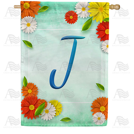 America Forever Bright Cosmos Monogram House Flag