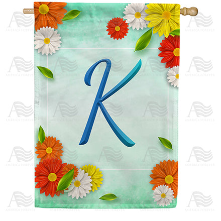America Forever Bright Cosmos Monogram House Flag