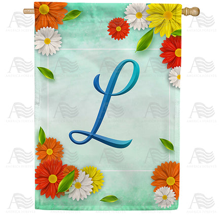 America Forever Bright Cosmos Monogram House Flag