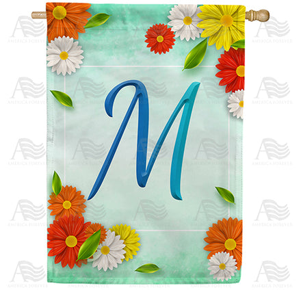 America Forever Bright Cosmos Monogram House Flag