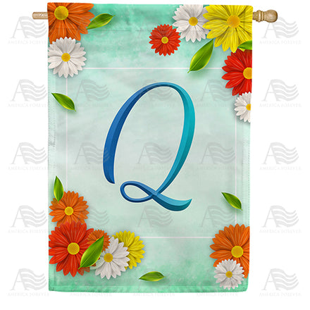 America Forever Bright Cosmos Monogram House Flag