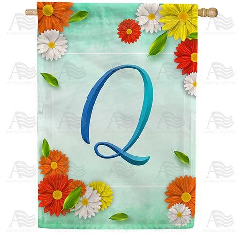 America Forever Bright Cosmos Monogram House Flag