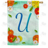 America Forever Bright Cosmos Monogram House Flag