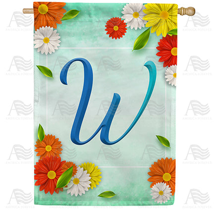 America Forever Bright Cosmos Monogram House Flag