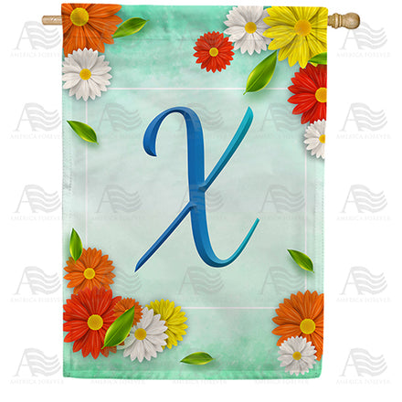 America Forever Bright Cosmos Monogram House Flag