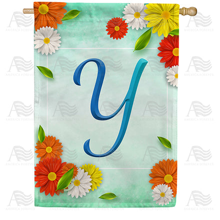 America Forever Bright Cosmos Monogram House Flag