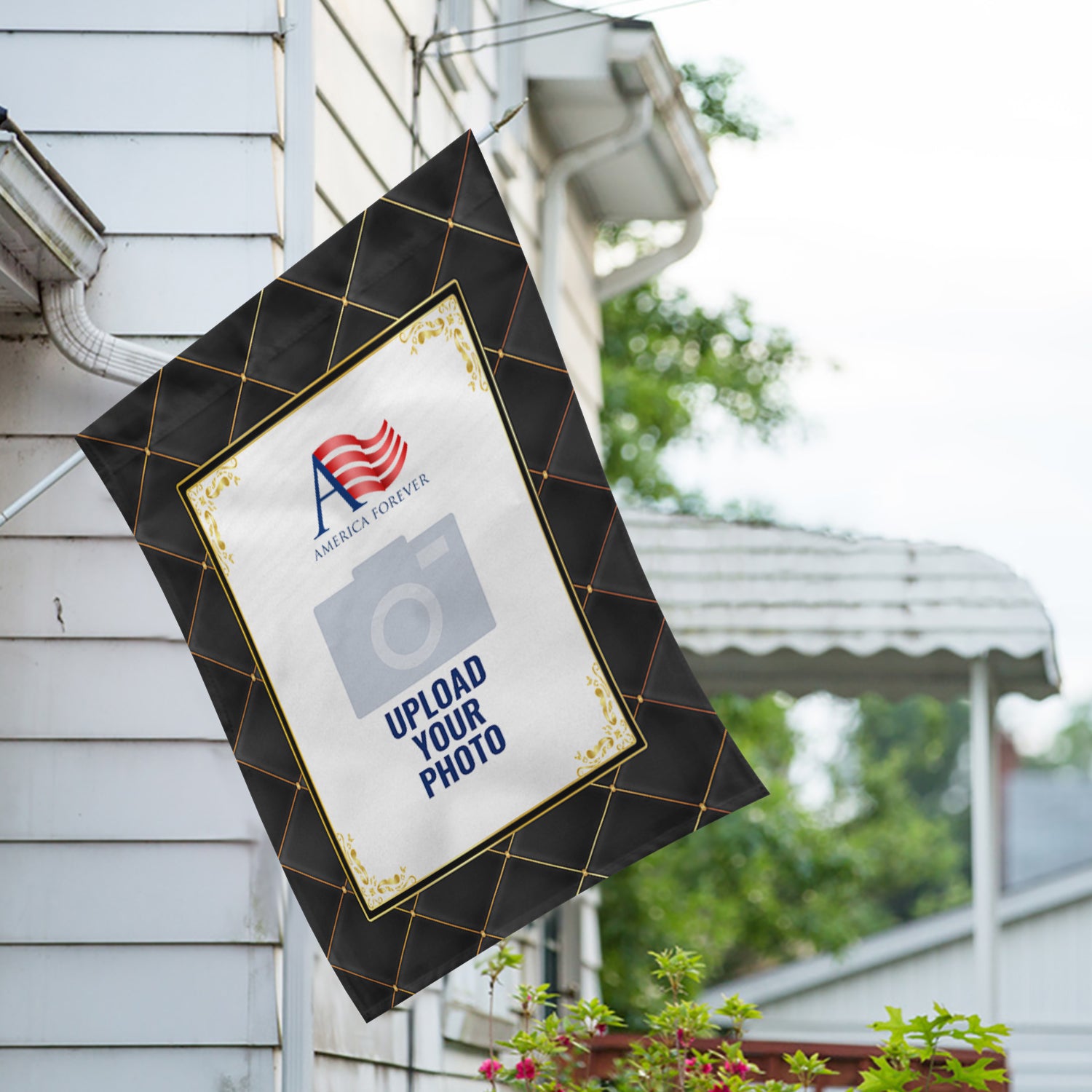 America Forever Personalized Quilted Royalty House Flag