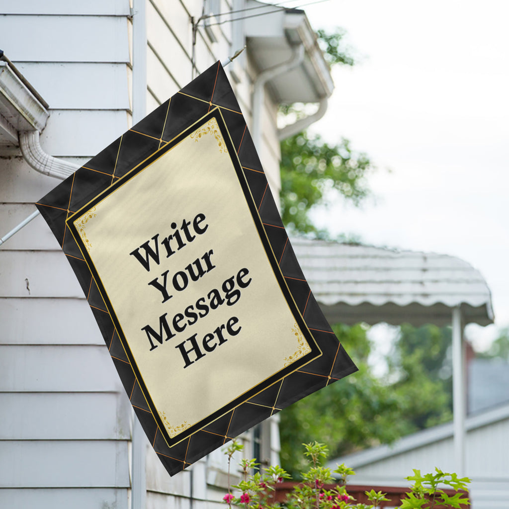 America Forever Personalized Quilted Royalty Message House Flag