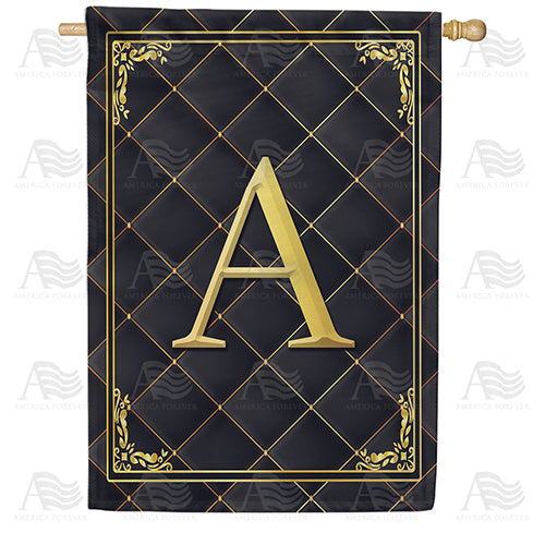 America Forever Quilted Royalty Monogram House Flag