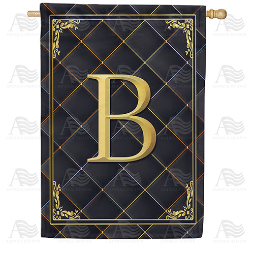 America Forever Quilted Royalty Monogram House Flag