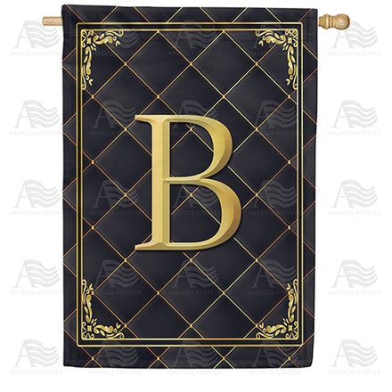 America Forever Quilted Royalty Monogram House Flag