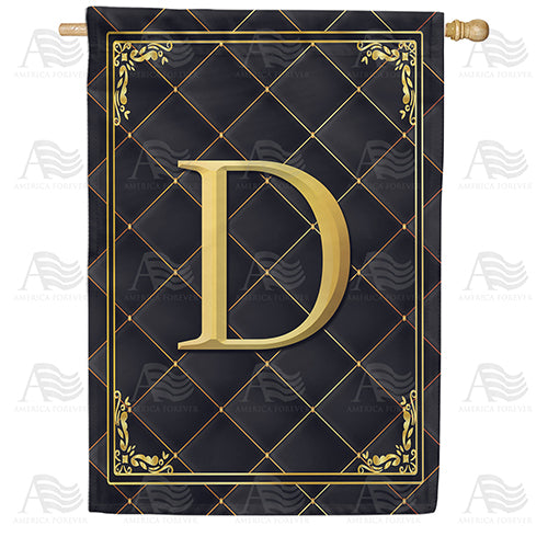 America Forever Quilted Royalty Monogram House Flag
