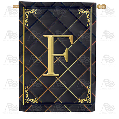 America Forever Quilted Royalty Monogram House Flag