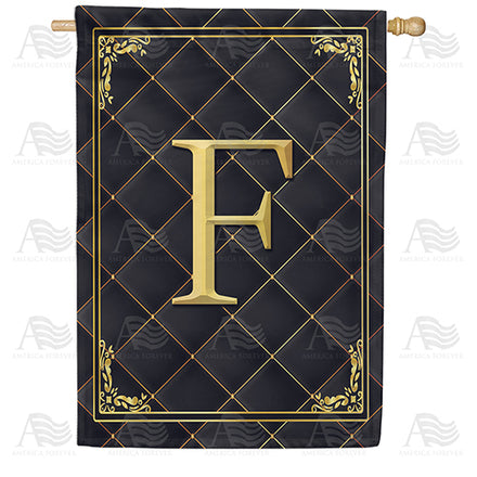 America Forever Quilted Royalty Monogram House Flag