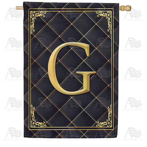 America Forever Quilted Royalty Monogram House Flag