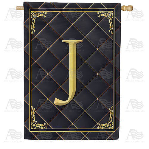 America Forever Quilted Royalty Monogram House Flag