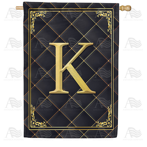 America Forever Quilted Royalty Monogram House Flag