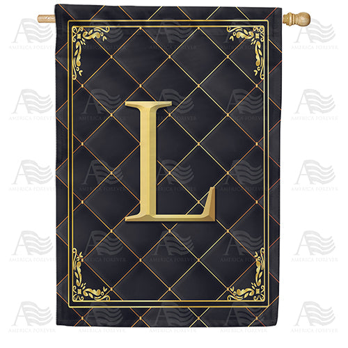 America Forever Quilted Royalty Monogram House Flag