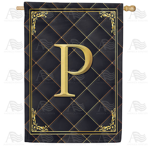 America Forever Quilted Royalty Monogram House Flag