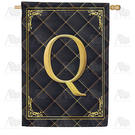 America Forever Quilted Royalty Monogram House Flag